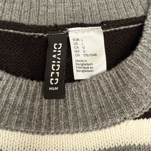 H&M Divided - Black and Gray Striped Sweater - Picture 4 of 7